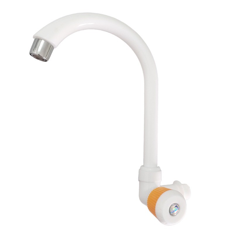 Kran Air Kran Angsa Wastafel 1/2 Inch Bahan Plastik Ujung Saringan Shisuka Sanitary