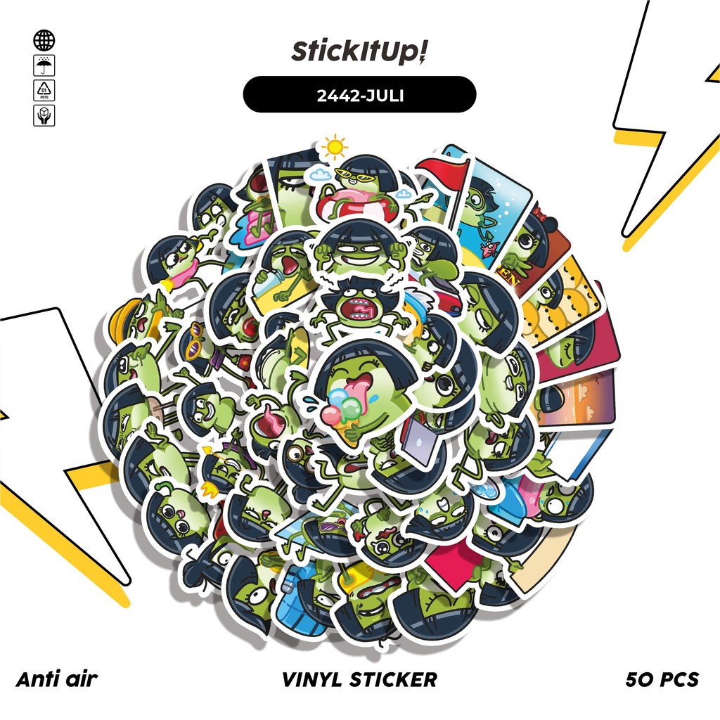 

COD✨ 50 Pcs Stiker Pack FUNNY CHARACTER JULIA THE TOAD STICKER PACK 01 Lucu Aesthetic Vynil Waterproof untuk Freebies Sticker Buku Journal Casing HP Laptop