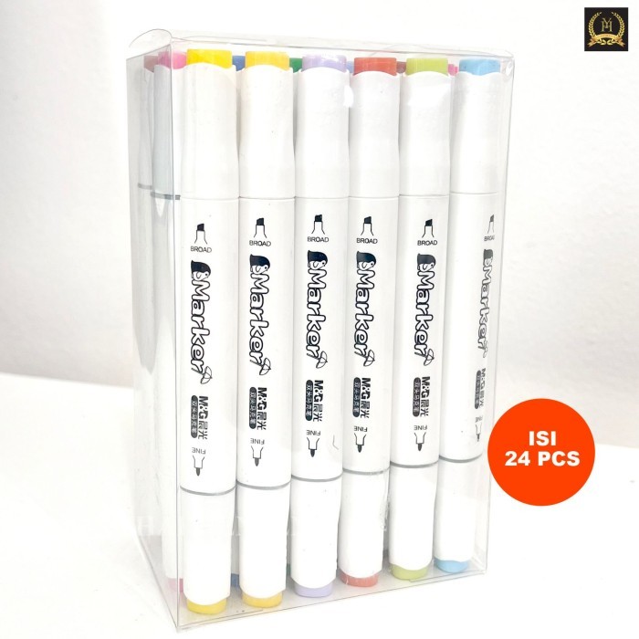 

Andma [Y&H] Color Marker With Bag Touchnew Marker Spidol 12-80 Colors-YH2001 - 24 Colour