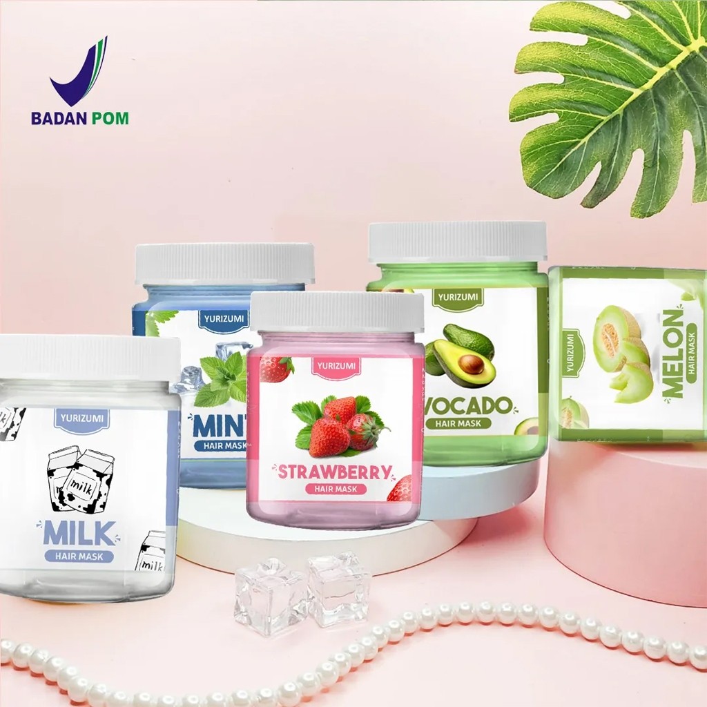 BPOM Hair Mask Yurizumi Masker Creambath Rambut Keratin Hair Treatment Ala Salon Rambut Rontok Menge