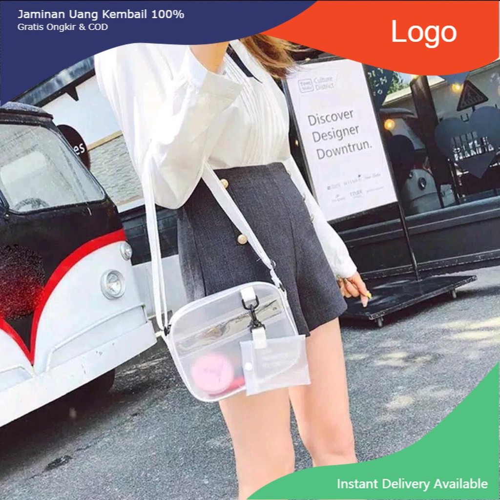 Tas Selempang Transparant PVC