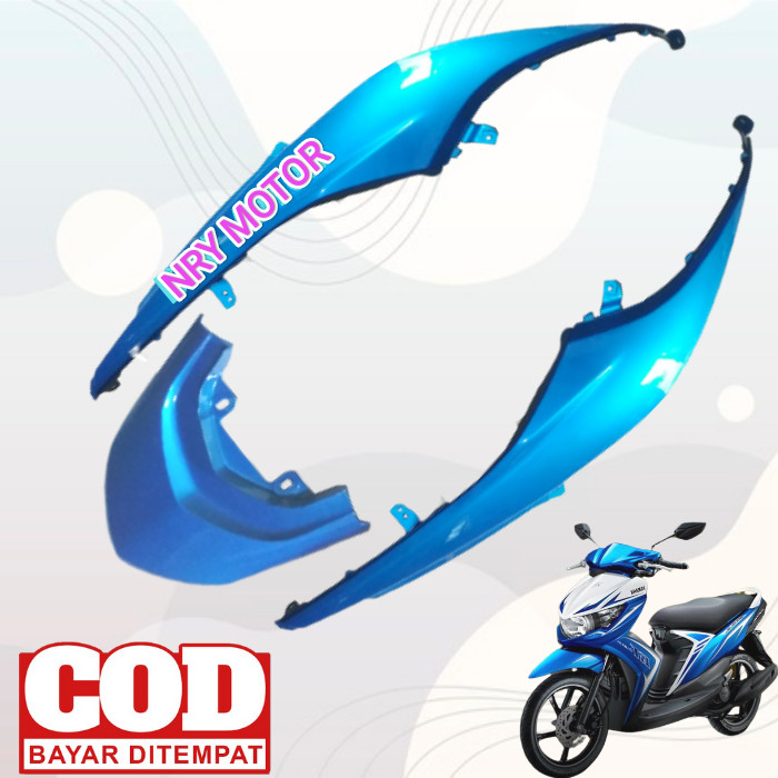 Cover Body Samping Kiri Kanan Yamaha Mio Soul GT 115 Tahun 2012 2013 2014 Warna Biru