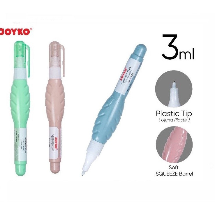 

Tip ex Joyko Correction Fluid CF-P236 Pastel Tip x Cair 3 ML - Satuan SHABQ