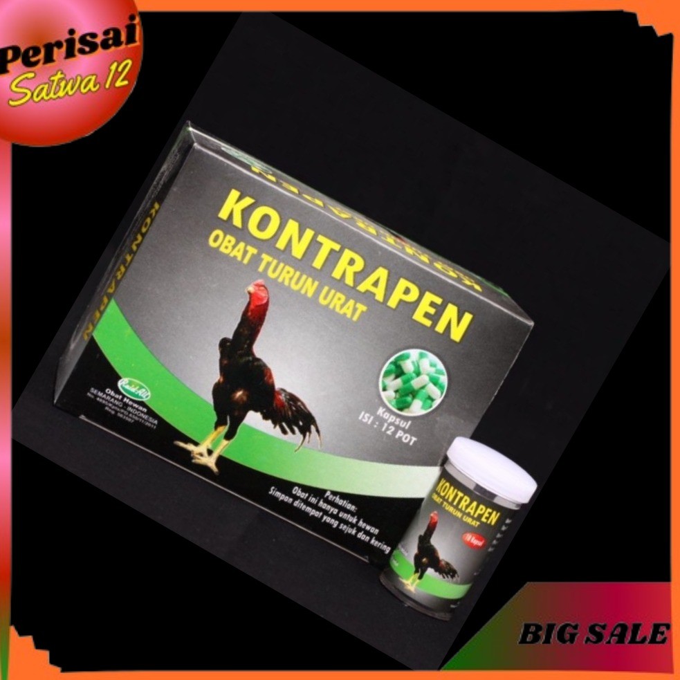KONTRAPEN KAPSUL OBAT TURUN URAT AYAM/KAKI BENGKAK DAN PINCANG OBAT KAKI AYAM LEMAH