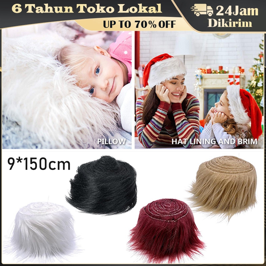 Kain Bulu Rasfur Korea Meteran / Bulu Lembut Panjang untuk Boneka dan Cosplay / Bahan Kumis Jenggot 