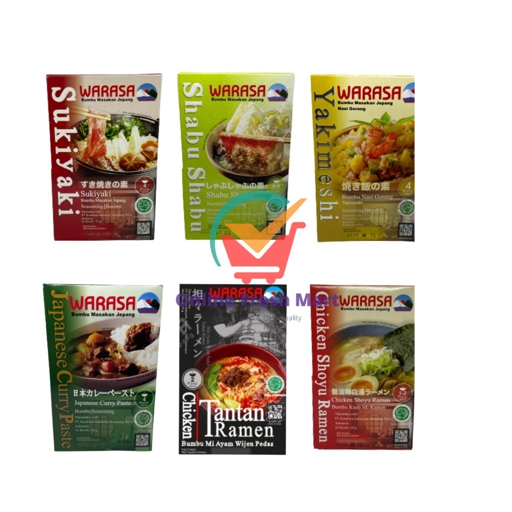 

Warasa Bumbu Masak Jepang Instan Shabu Sukiyaki Yakimeshi Shoyu Ramen Curry - Online Fresh Mart Denpasar