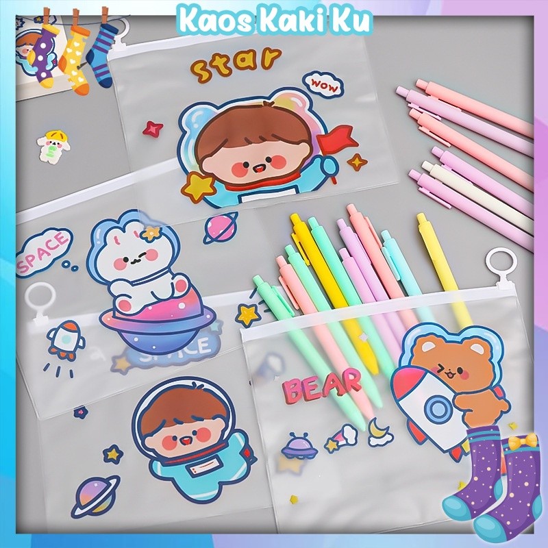 

Zipper Bag Cartoon Pouch Tempat Pensil Tas Pouch Kosmetik Transparan Pencil Motif Serbaguna 3