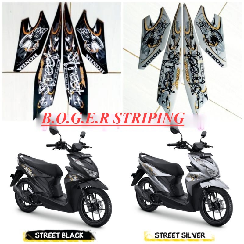 STIKER STRIPING LIS LES POLET BODY MOTOR HONDA BEAT STREET 2021