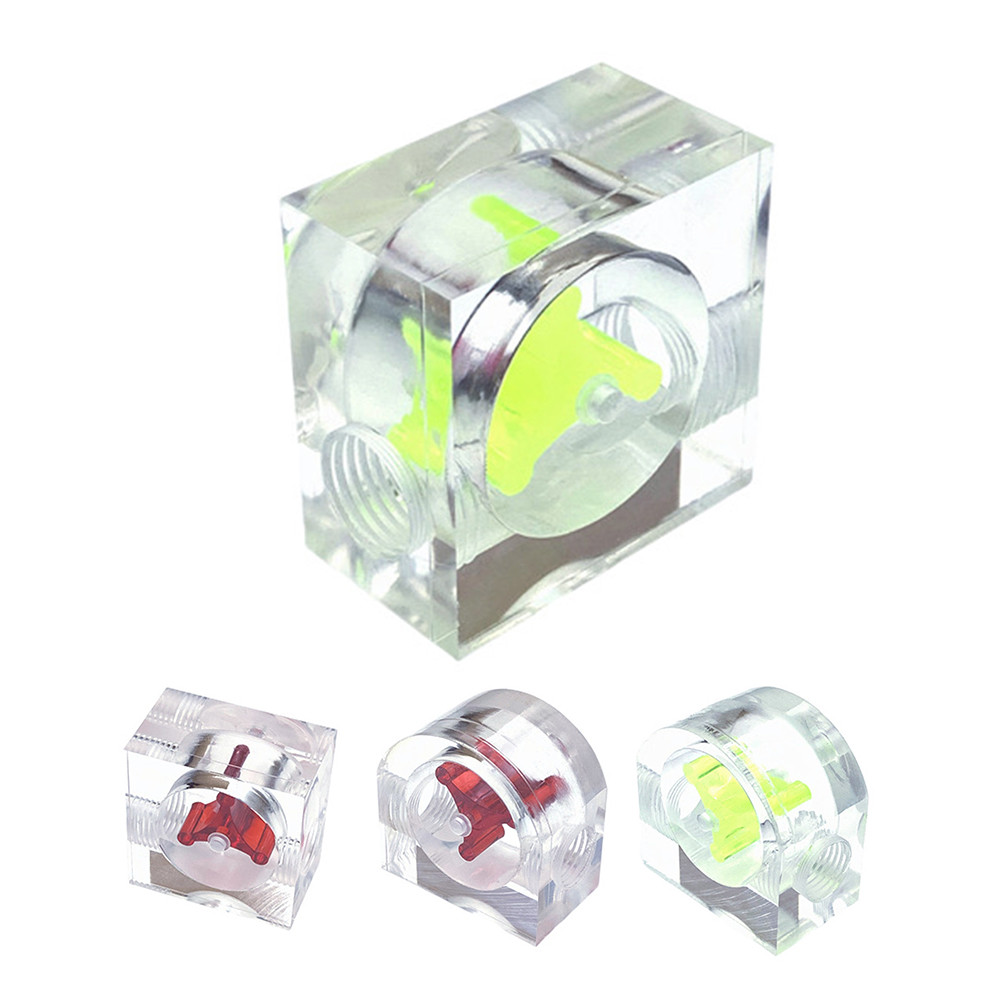 1pc 2 Way Water Cooling Indicator G1/4 Thread Acrylic Transparent Flowing Meter For Computer Water C
