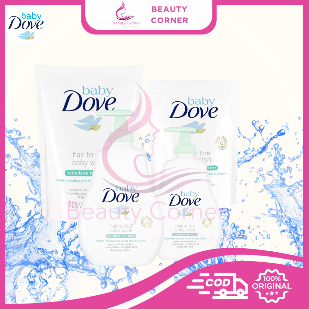Baby Dove Hair To Toe Body Wash Senseitive Moisture - Sabun Mandi Bayi