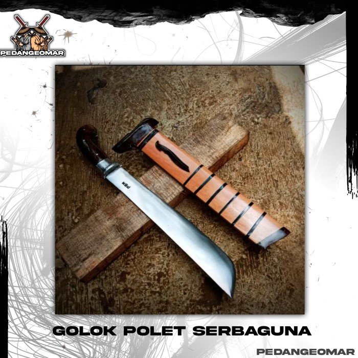 Golok Polet Hitam Golok Baja per Tebas Dahan Ranting Serbaguna