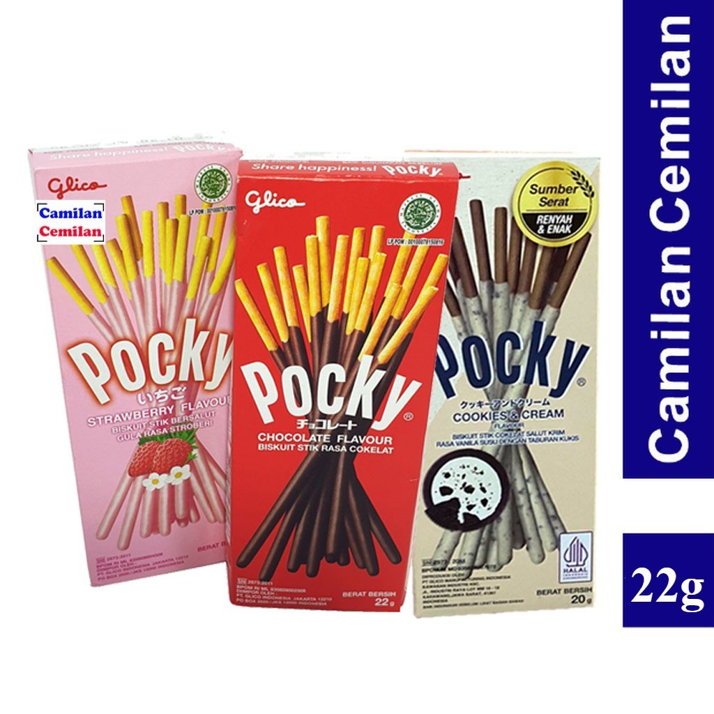 

Pocky Wafer Stick Coklat Strawberry Cookies Mini 22 gr