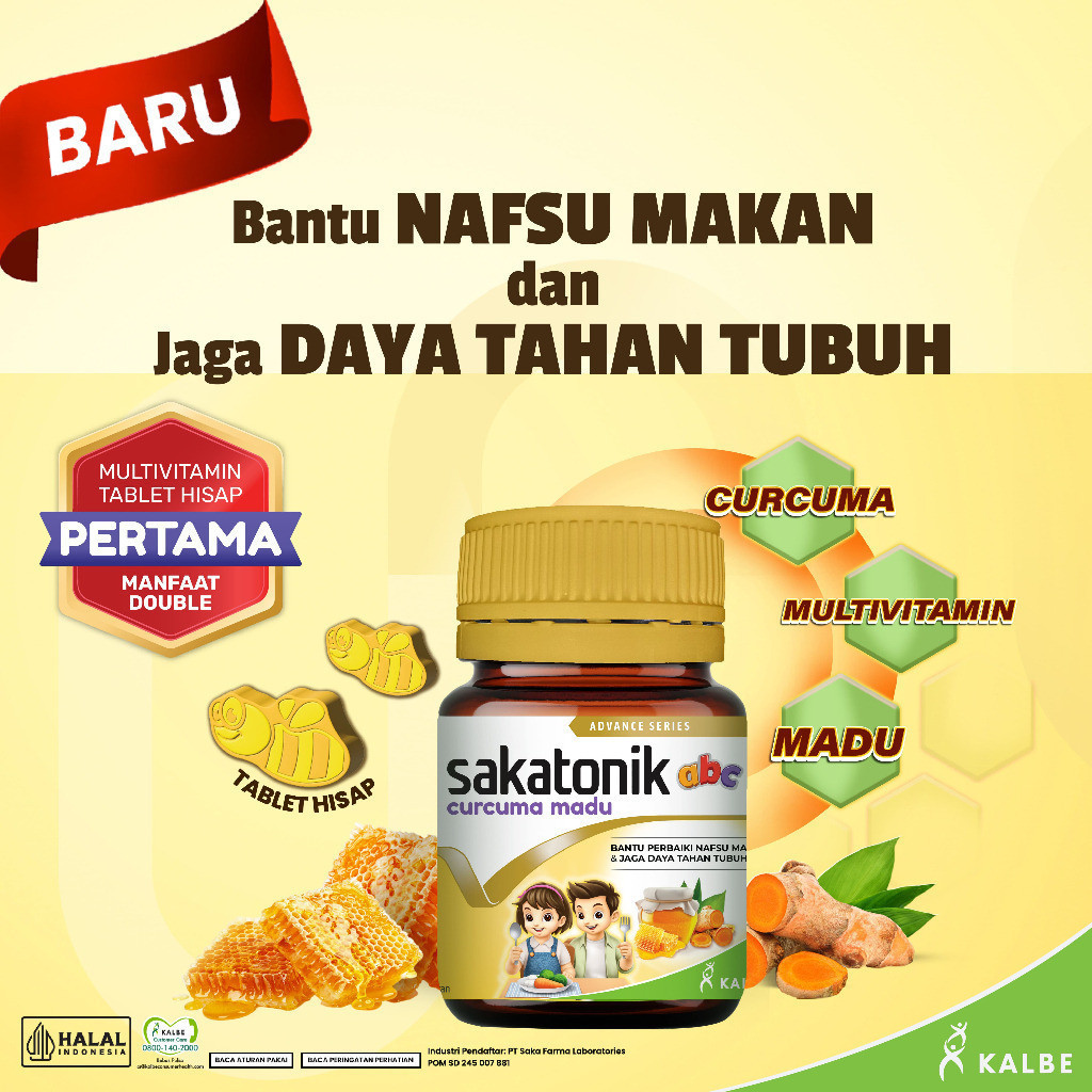 Sakatonik ABC Curcuma Madu - Vitamin Penambah Nafsu Makan Anak