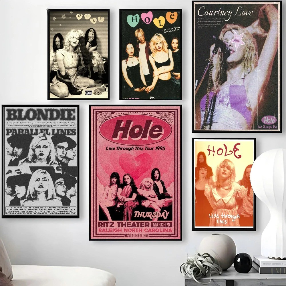 

Alternative Rock Band Hole Poster Wall Art Home Decor Room Decor Canvas Painting Living Room Restaurant Kitchen