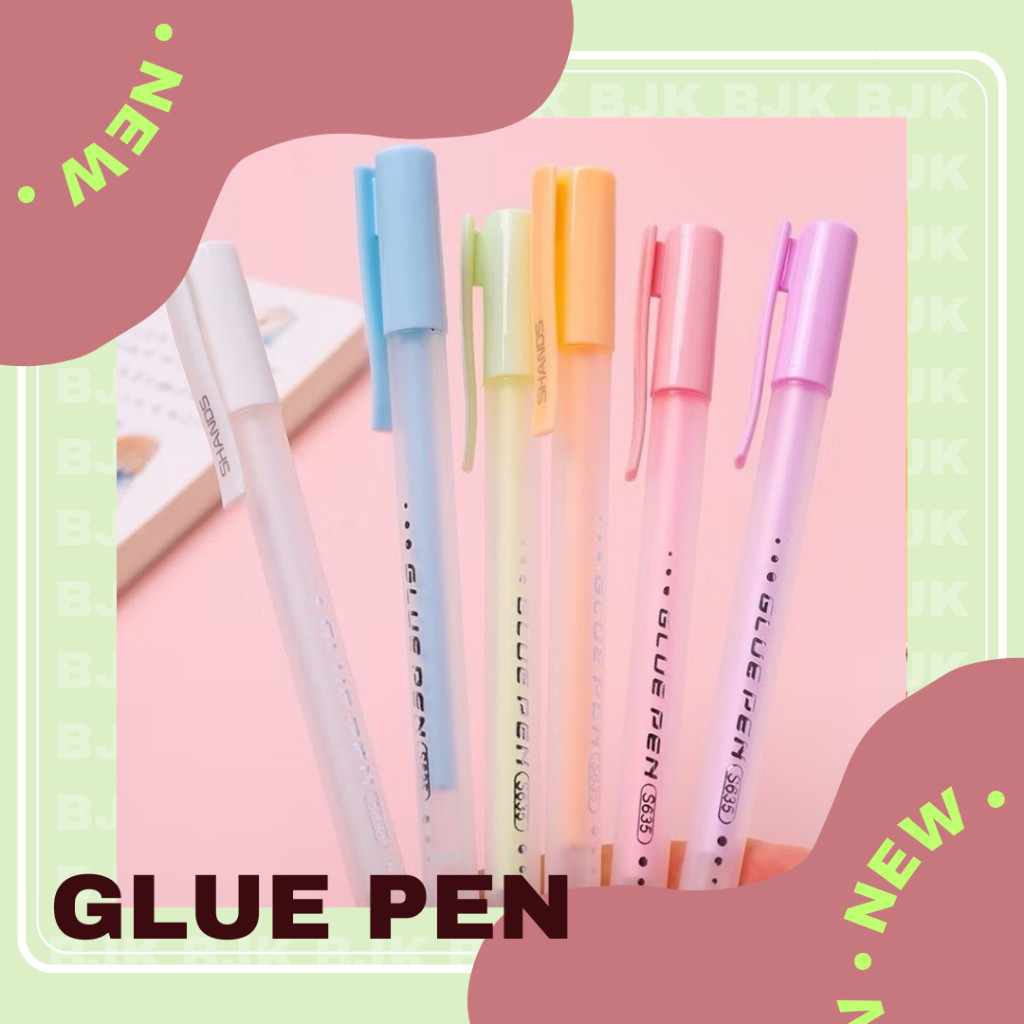 

Liquid Glue Pen - Pena Lem Cair Warna Kertas - Paper DIY Craft Colour Liquid Glue Pen - Lem Bolpen Tahan Lama Tepes Transparan [BUJOYUK]