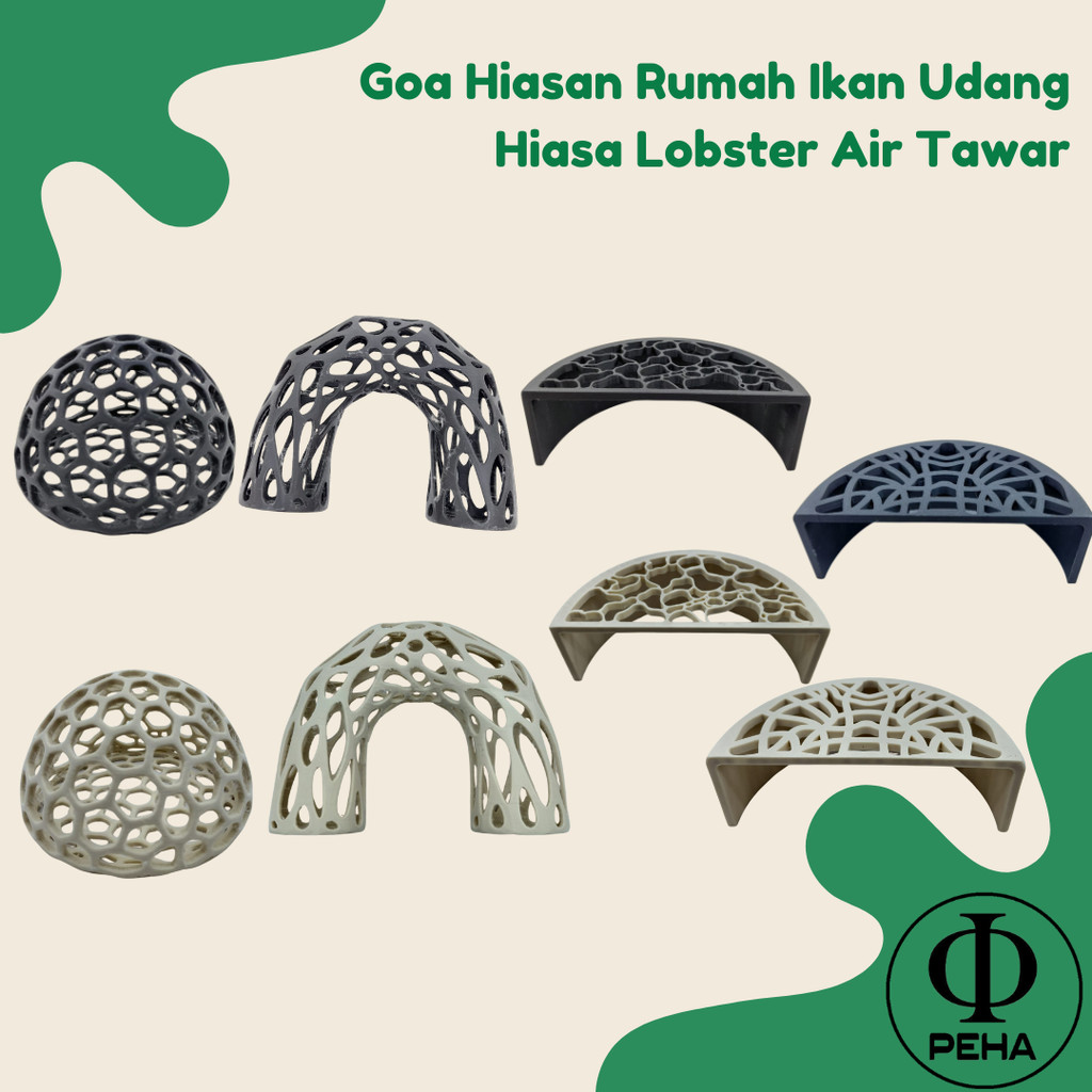 Goa Hiasan Rumah Ikan Rumah Udang Hias Rumah Kepiting Lobster Air Tawar