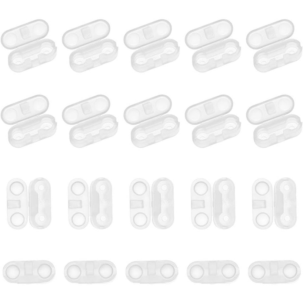 

60pcs Clear Plastic Chain Connector Replacement Vertical Roman Roller Blind Ball Chain Cord Connector Clips for making kit