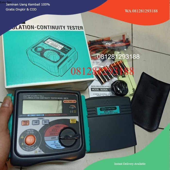 Digital Insulation Tester Kyoritsu 3007A / insulation continuity tester 3007 a kyoritsu dtp