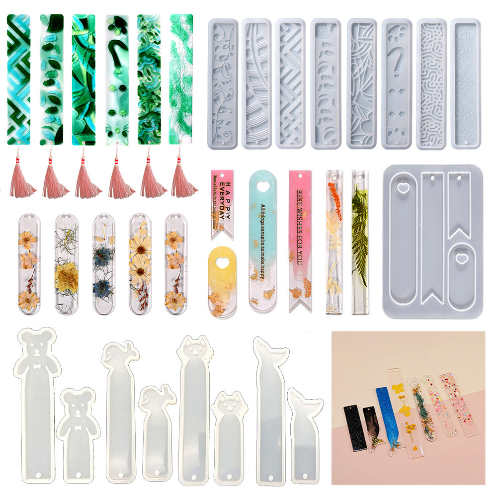 

Heart Rectangle Animal Plant Multi Bookmark Silicone Mold Epoxy Resin Mould For DIY Book Decor Craft Jewelry Making Findings