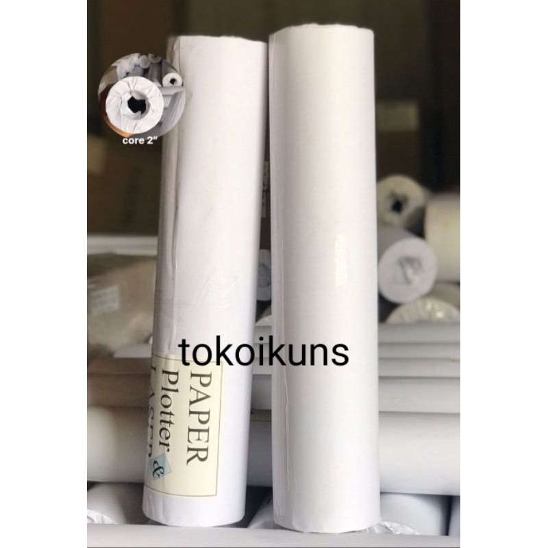 

Kertas HVS ROLL PLOTERR 80GSM A2 (14")x50YCO