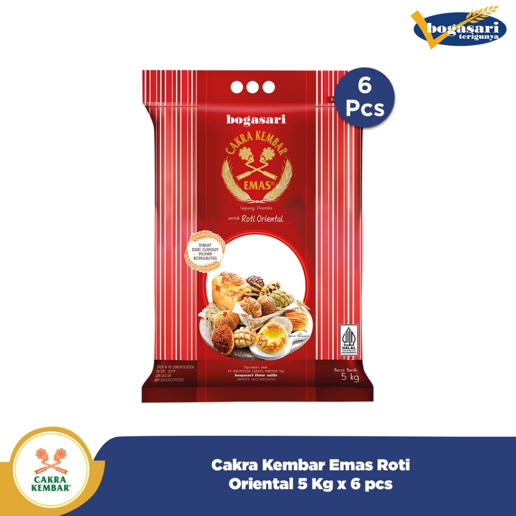 

CTN - Bogasari Cakra Kembar Emas Roti Oriental 5 Kg
