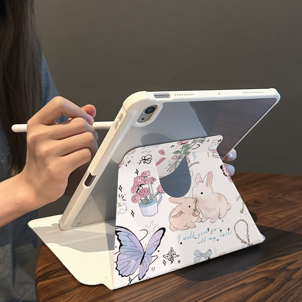 Cocok untuk ipad gen 10 tablet case pelindung lucu ipad air 5 rotasi ipad pro 11 inci 360° 10.9 inci