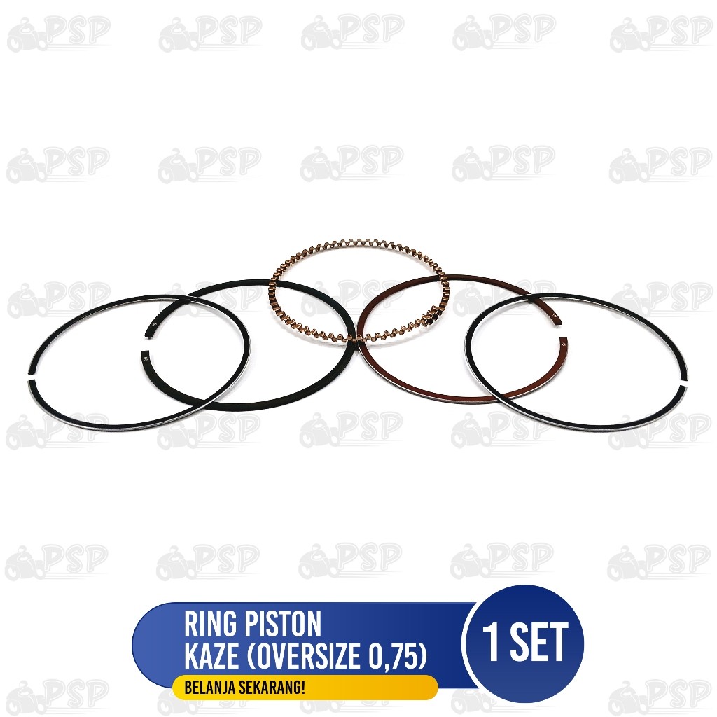 Ring Piston Kaze (Oversize 0.75) - Ring Cincin Seker Seher Diameter 0,75 Kawasaki Kaze R