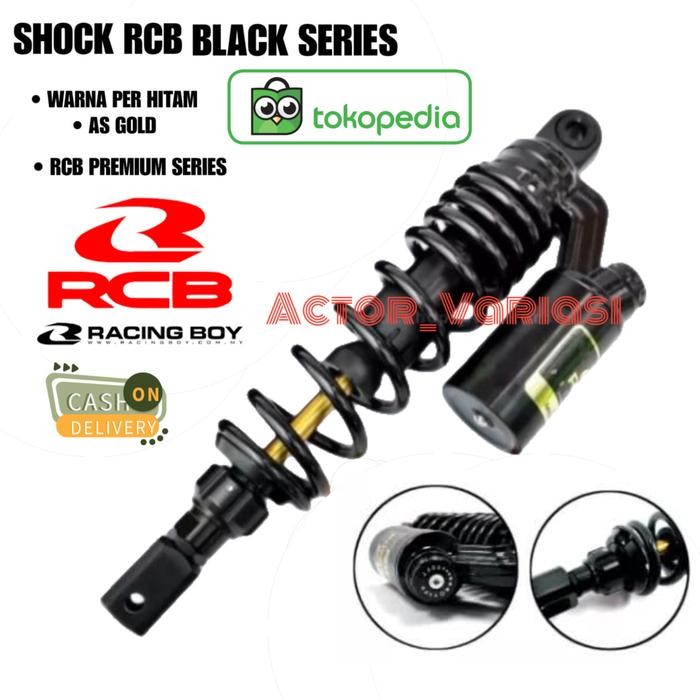 Shock Breakers Matic Copy RCB As-Gold/Mio Scoopy Beat Vario fino Dll - Hitam#As gold, 330mm