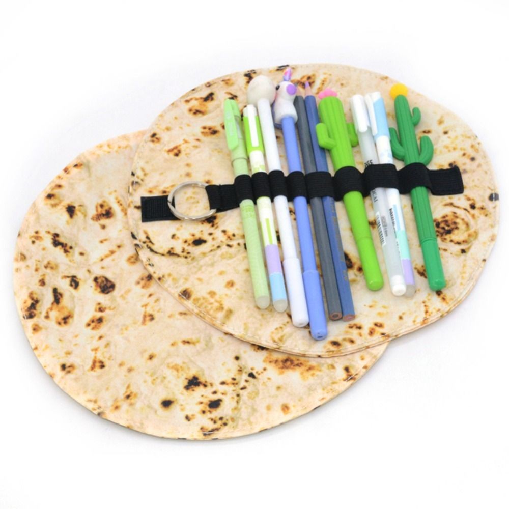

Student Gift Stationery Bag Pancake Shape Multi Functional Stationery Storage Pen Bag Pencil Case Pencil Pou Storage Bag