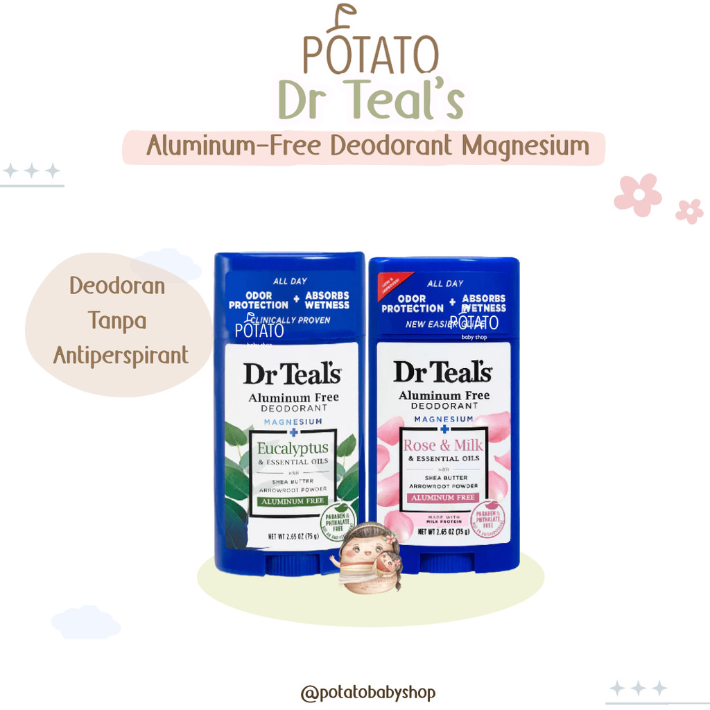 Dr Teal's Aluminum-Free Deodorant Magnesium/Deodoran Tanpa Antiperspirant - 75 ML