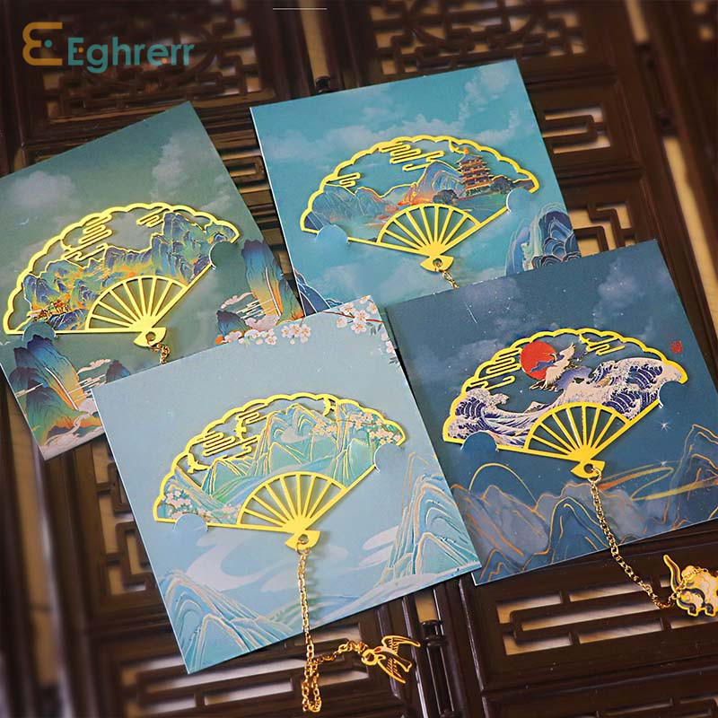 

Eeghrerr Chinese Style Metal Bookmark Hollow-out Bookmark Students Gift Graduation Season
