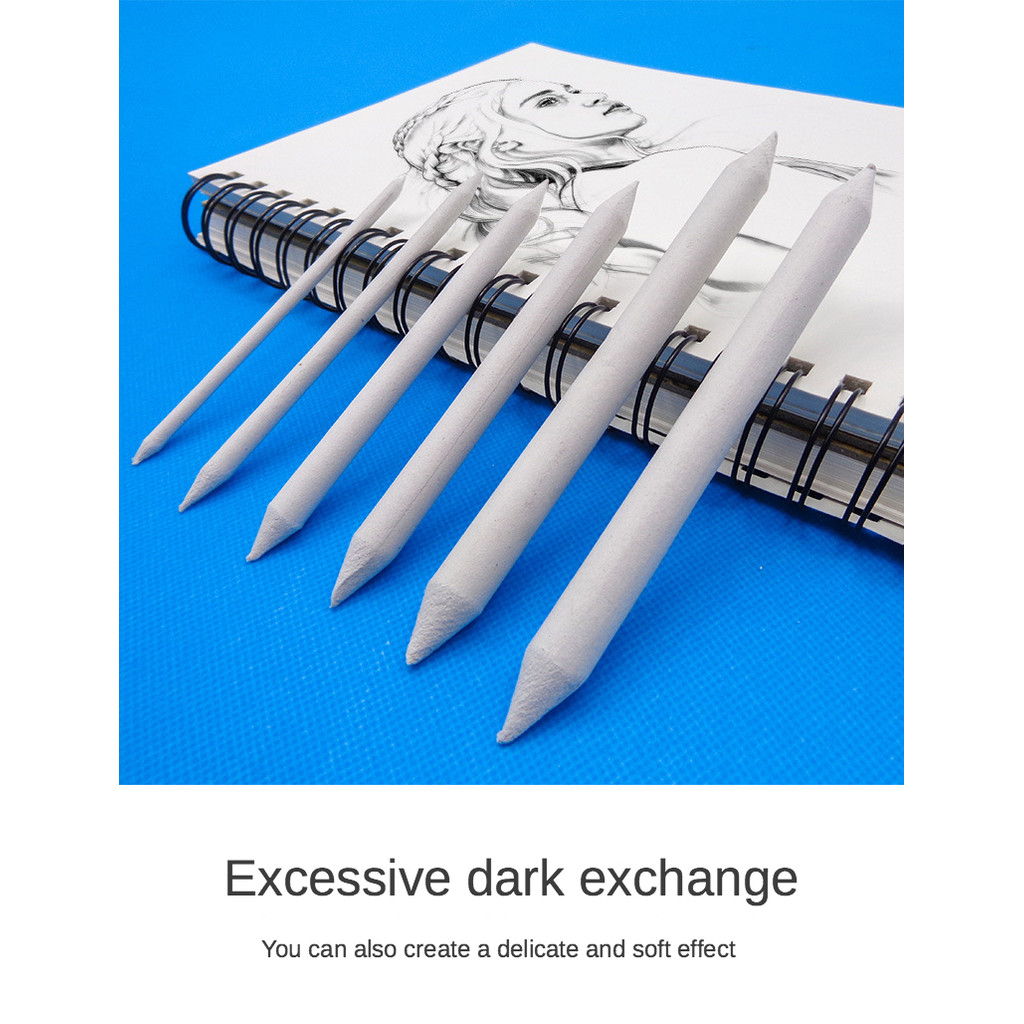 

3/6pcs/set Blending Smudge Stump Stick Tortillon Sket Art White Drawing arcoal Sketcking Tool Rice Paper Pen artist Supplies