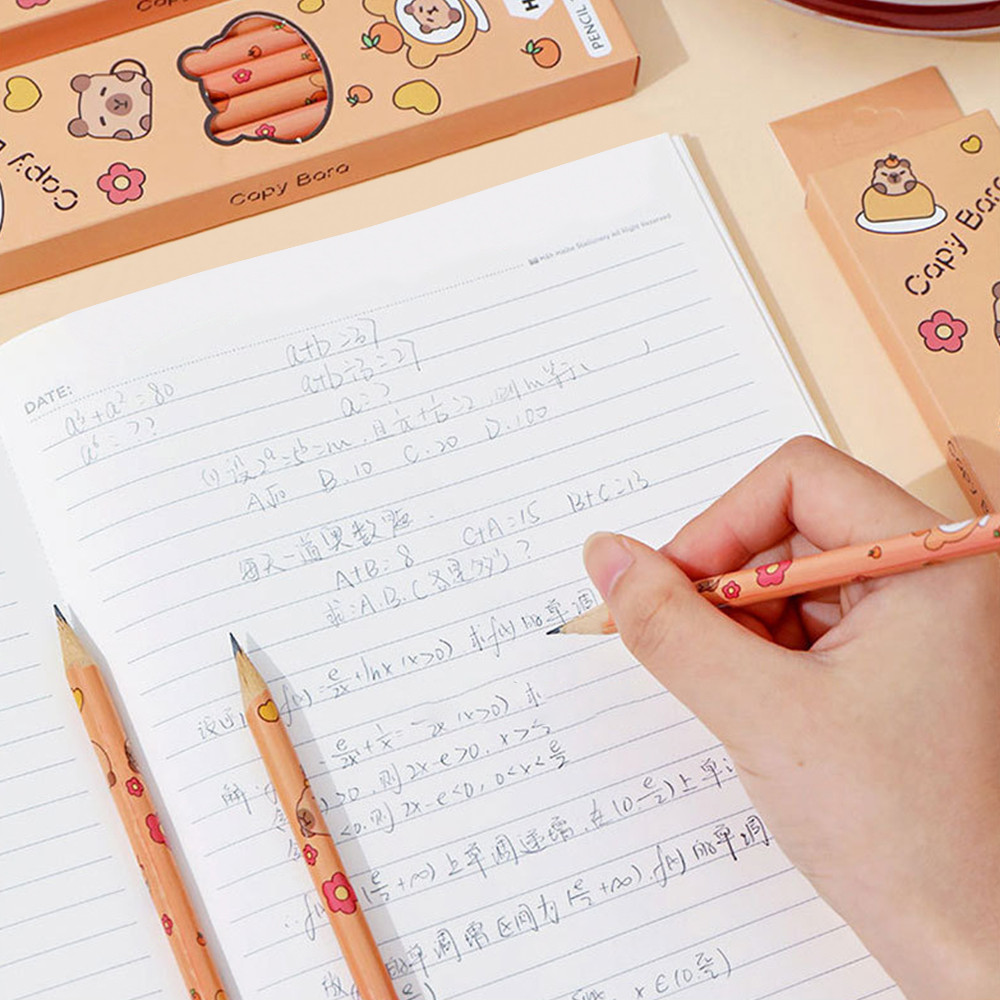 

Capybara Wood Pencil HB Writing Pencil Coffee Bar Pencil Glass Pencils Bara Drawing Stationery Sketch Items