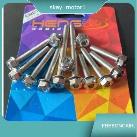 Set baut probolt stainless cvt Honda Vario 125/150 Heng original.