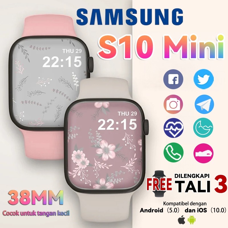 [COD] Samsung Smartwatch Watch T10Mini 38mm Jam Pintar Olahraga Bluetooth Call Smart Watch Pintar Wa