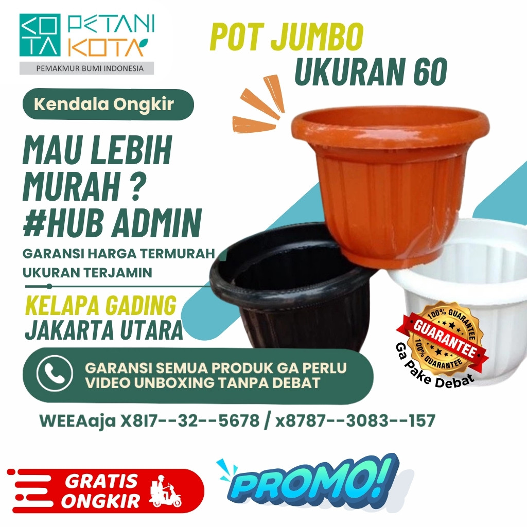 Pot 60 cm Hitam Besar Tambulapot Tanaman Buah MURAH KUAT