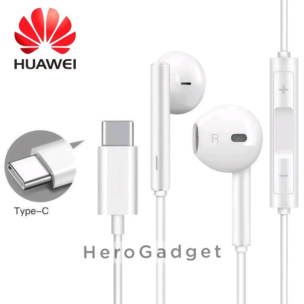 NEW SALE Earphone Huawei Type C Original Headset Kabel Full Bass Nova 5T P30 P50 Pro