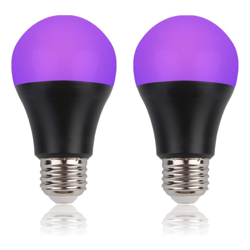 Black Light Bulbs 9W LED UV Blacklight 395-400nm for Blacklight Glow in The Dark Body Paint Fluoresc