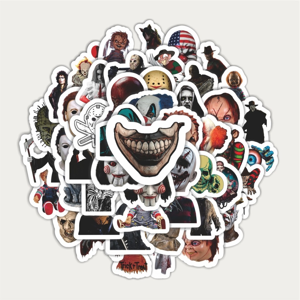 

Sticker Pack Sticker Halloween Horror Scream Sticker | Sticker TUMBLR | Stiker LAPTOP KOPER HELM