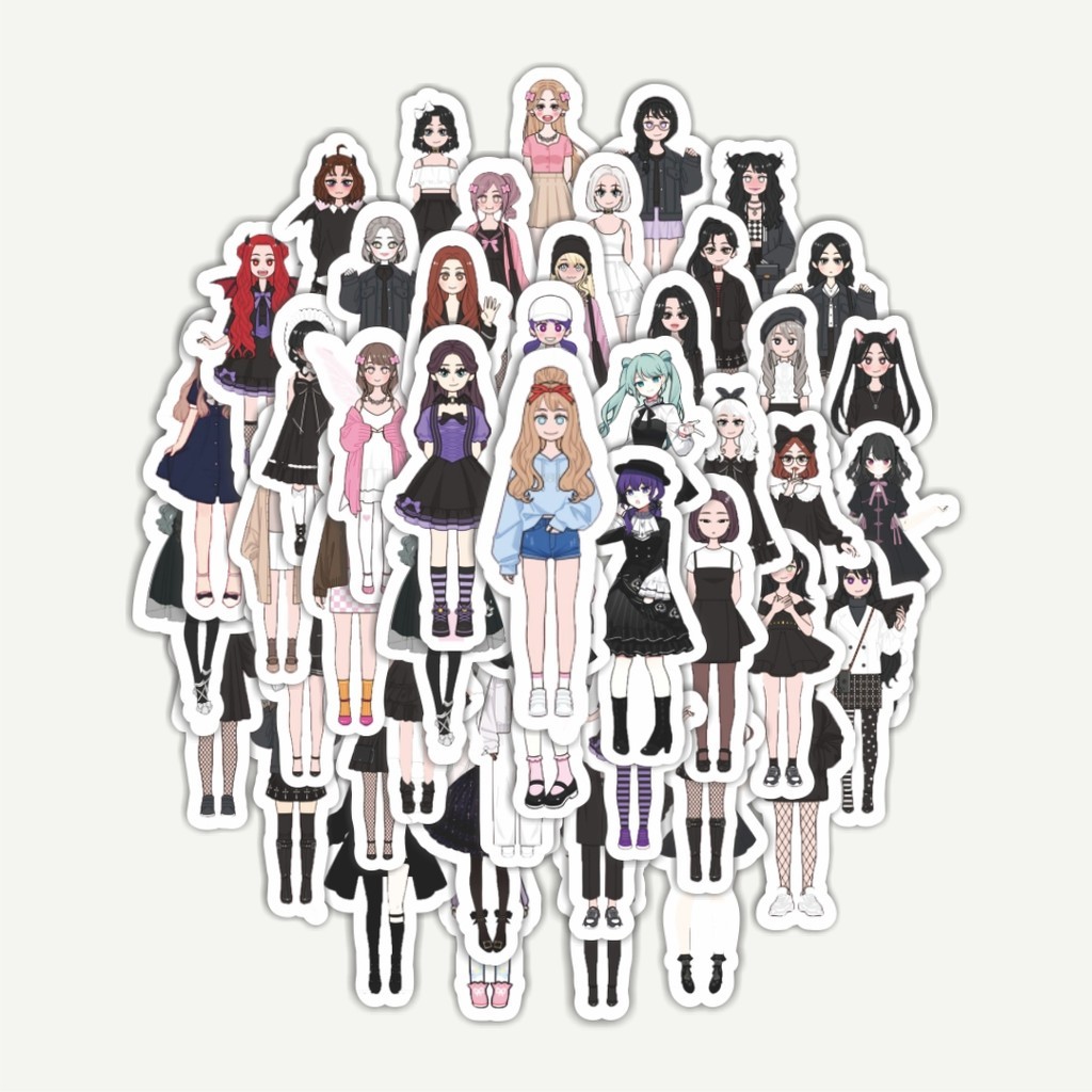 

Sticker Pack Stiker Gadis Misterius Berpakaian Gelap | Sticker TUMBLR | Stiker LAPTOP KOPER HELM