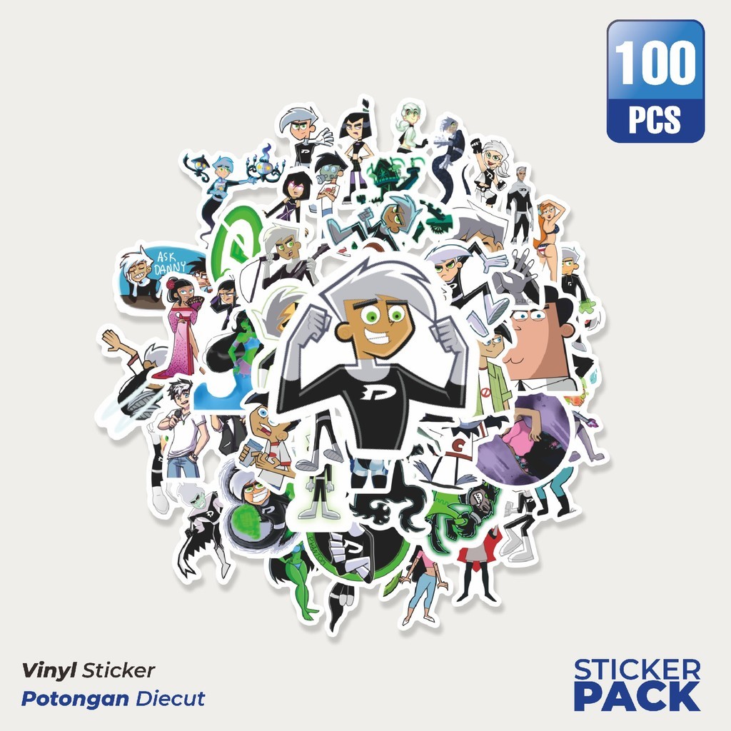

Stiker Vinyl Sticker Kartun Danny Phantom Sticker Waterproof Aesthetic- Untuk Laptop, Motor, dan Helm - Paper Stationery Pack