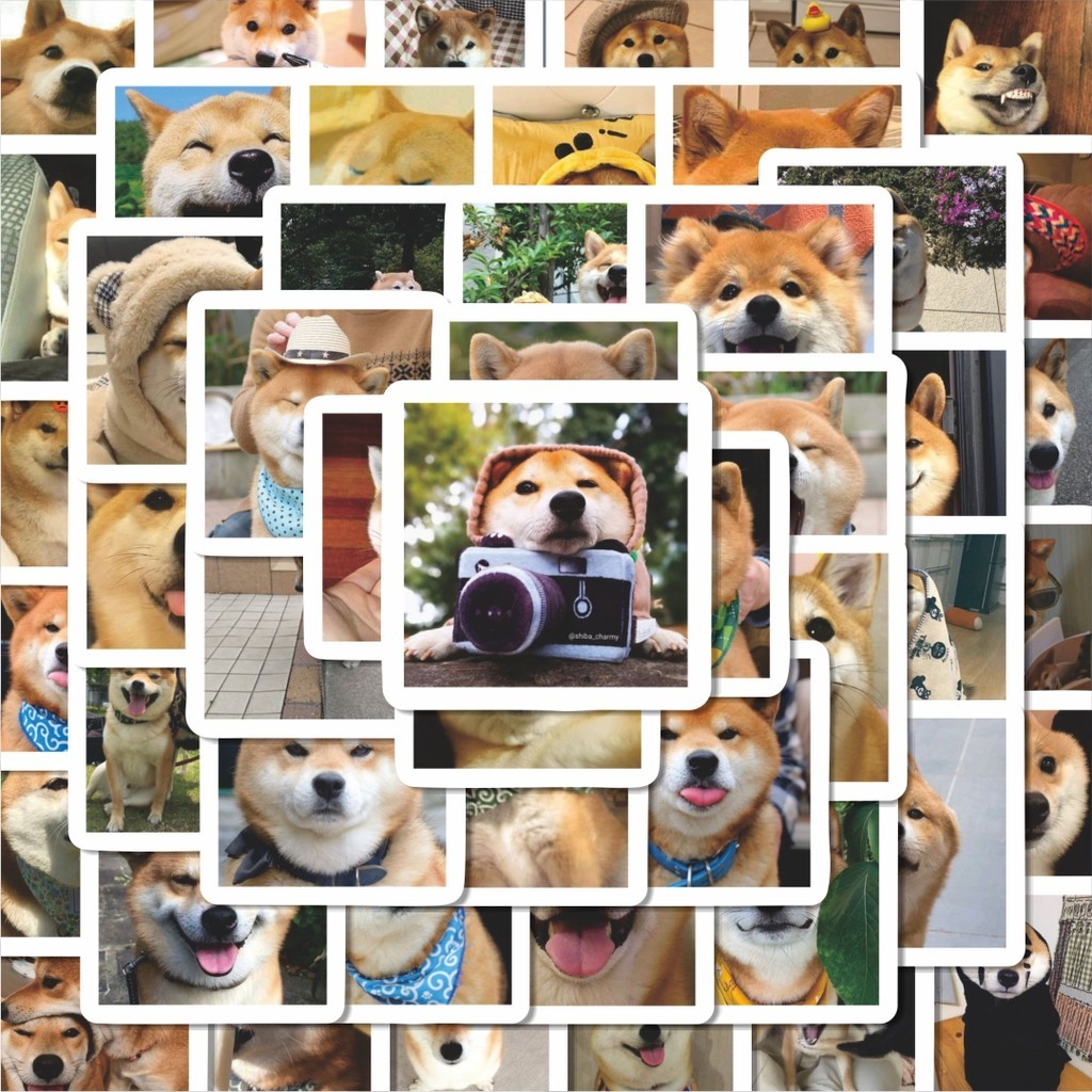 

100PCS Lucu Stiker Ekspresi Wajah Corgi Shiba Inu Stiker Aesthetic Stiker Anti Air Stikers Berperekat Waterproof sticker decal buat Motor Helm Buku Journal Koper Casing HP Laptop Botol Minum Hadiah anak