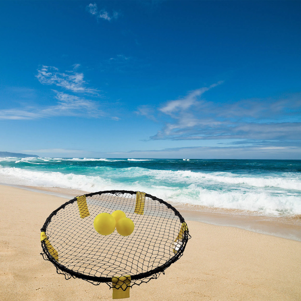 PVC Beach Volleyball Mini Beach Spike Outdoor Training Entertainment Inflatable Yellow Volleyball