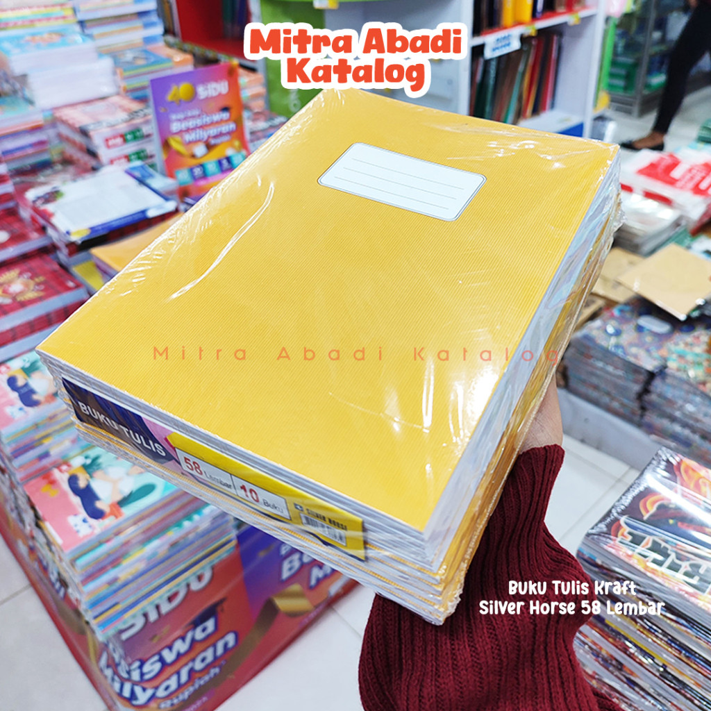 

(1 PACK ISI 10 PCS) BUKU TULIS KRAFT OKEY BY KIKY & SILVER HORSE 38 & 58 LEMBAR / A5 BUKU TULIS KECIL SAMPUL COKLAT ALAT TULIS BUKU SEKOLAH MURAH EKONOMIS BUKU TULIS COWOK CEWEK TERLARIS ATK KANTOR KULIAH