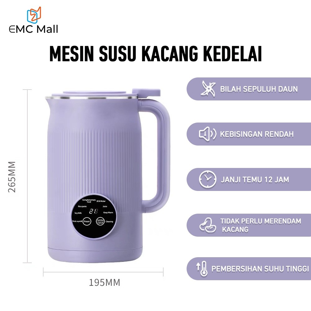 Mesin Susu Kedelai 6 in 1 Soy Milk Maker / Soya Bean Machine / 1000ML Blender Juicer / SoyMilk Maker