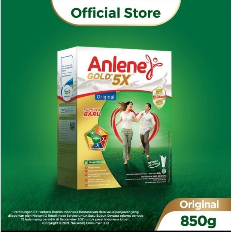 

New Anlene Gold 5X Susu Bubuk Dewasa 850 Gram Vanila / Cokelat/ Original - Tulang dan SendiPremium