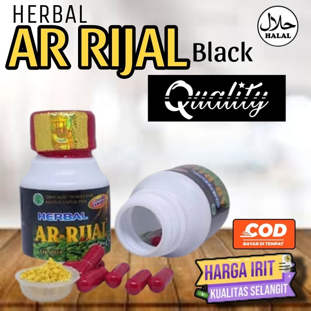 

BEST PROMO Ar Rijal Black – Obat Pria Tradisional untuk Stamina Extra | Kuat, Tahan Lama, Kapsul Herbal