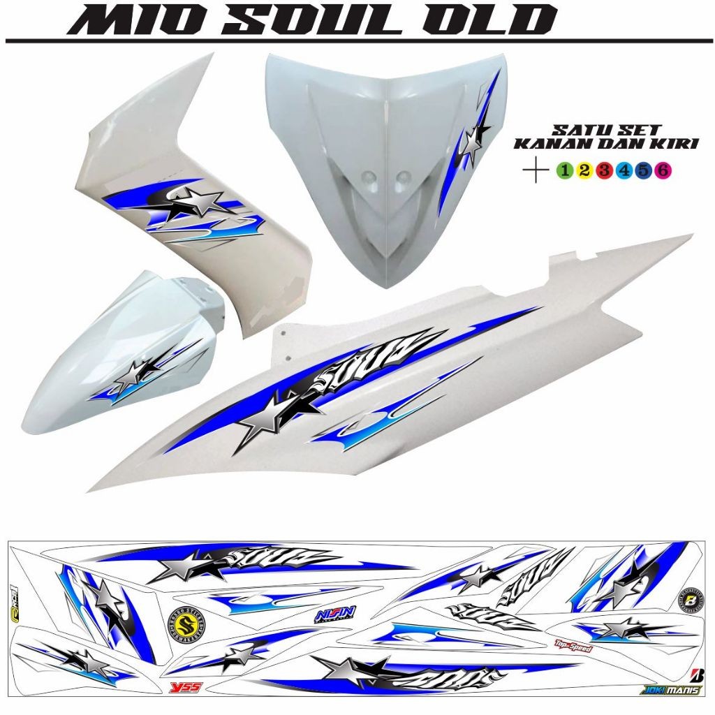 STIKER MOTOR MIO OLD SOUL STIKER VARIASI KEREN MIO SOUL KARBU TERLARIS