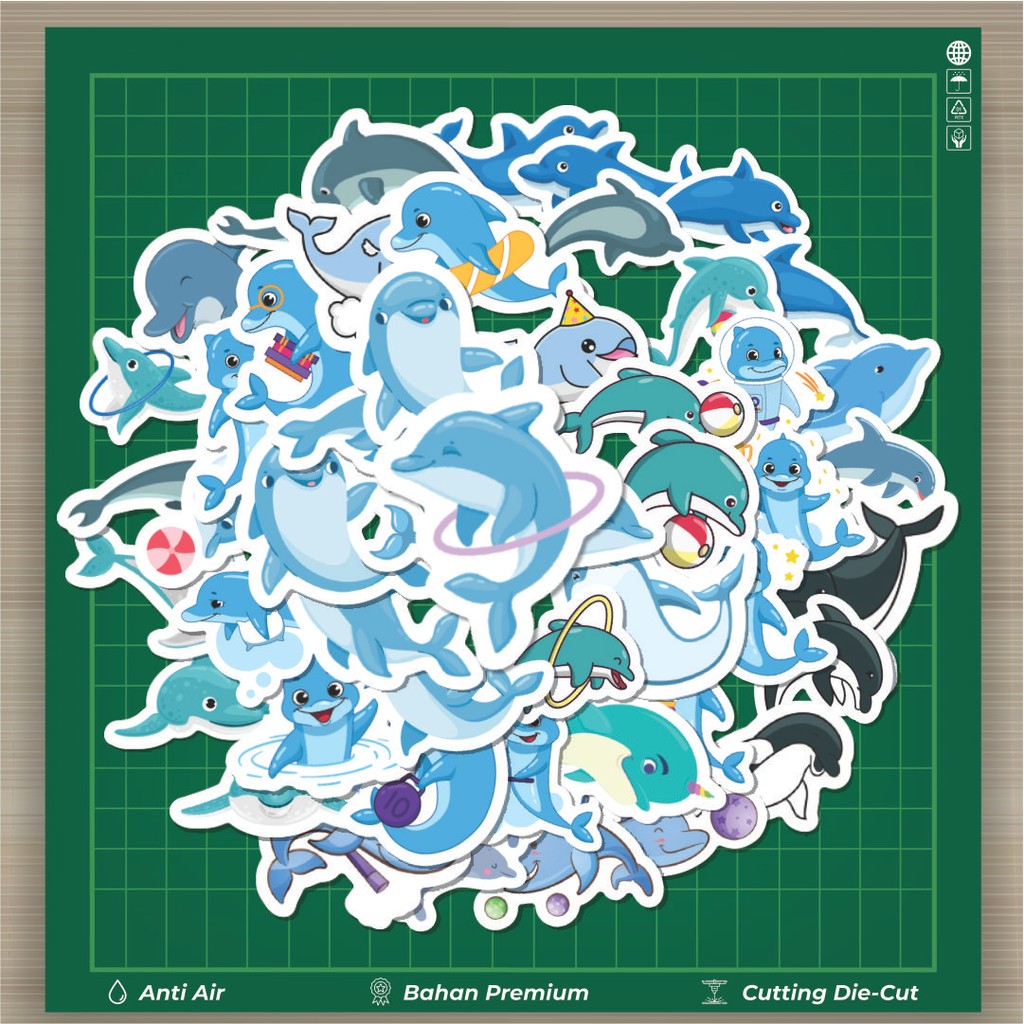 

HOT 50 PCS STIKER Stiker Hewan Lumba-Lumba Stiker Fashion Cars Decal Dingin Kartu Album Custom Vinyl Anti Air- Sticker Aesthetic Buku Journal Koper Casing HP Tablet Laptop Helm Motor Botol Minum