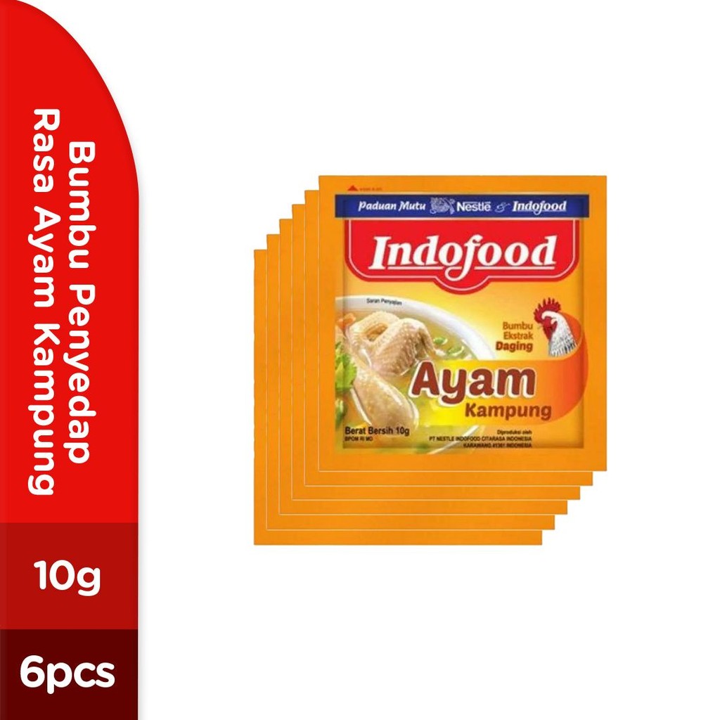 

1 Bag (isi 6 PCS) - Bumbu Penyedap Indofood Rasa Ayam Kampung 10 Gr